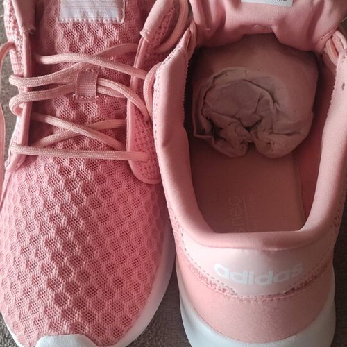 Adidas athletic shoes new, pink, size 40.5