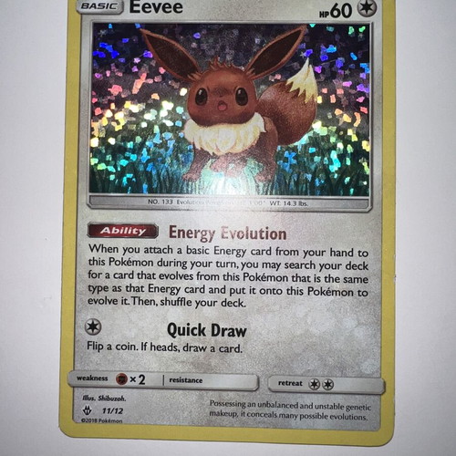 Eevee Pokemon TCG McDonald's edition card used