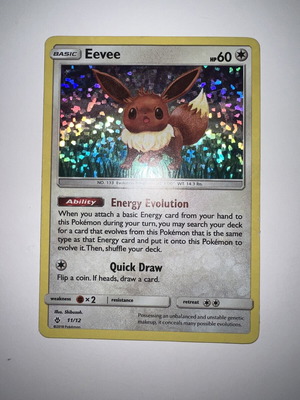 Eevee Pokemon TCG McDonald's edition card used