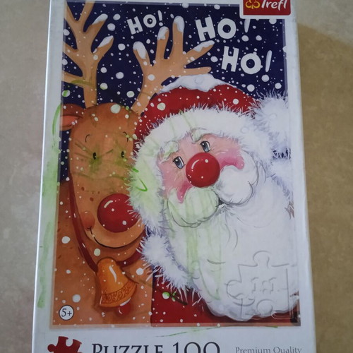 Santa Claus and Rudolph children's puzzle 100 pieces Trefl used