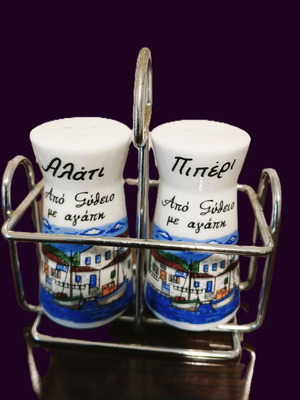 Salt and pepper souvenir from Gytheio