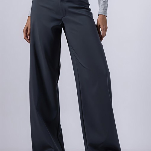 Wide leg gray anthracite pants new with tags, size S