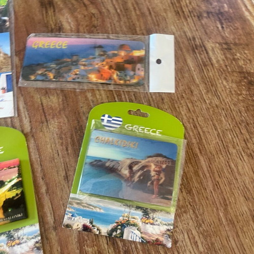 Souvenir magnets new, pack of 7 for Greece