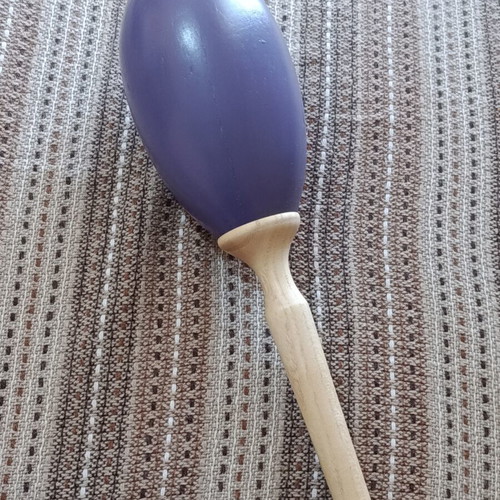 Wooden maracas new, purple color