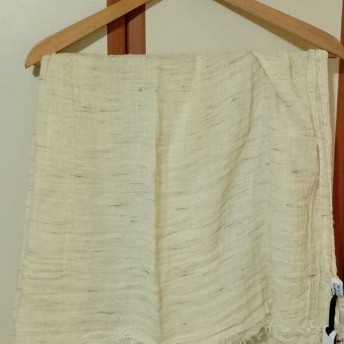 Pasmina women scarf white new 100% cotton