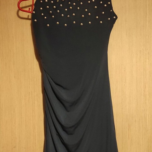 Blue fitted dress with studs like new