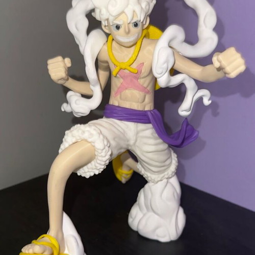 3D Printed Luffy Gear 5 Figure One Piece made to order