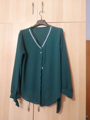 Women's blouse like new, green, size L