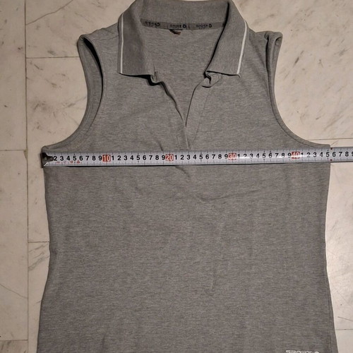 Sport line sleeveless polo shirt gray size M like new
