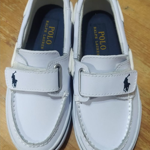 Ralph Lauren kids leather loafers new, white