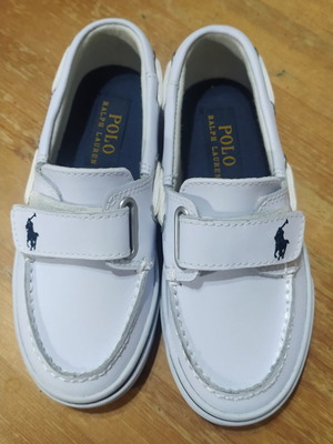 Ralph Lauren παιδικά δερμάτινα loafer καινούργια, άσπρα