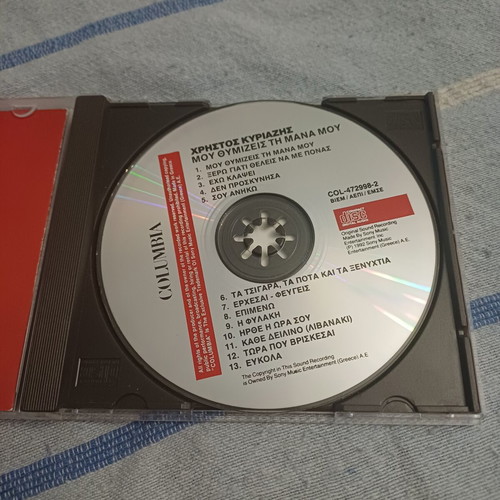 Christos Kyriazis Mou Thymizeis Ti Mana Mou CD album, laiko