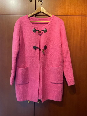 Knitted cardigan used pink, warm and soft, sizes M and L