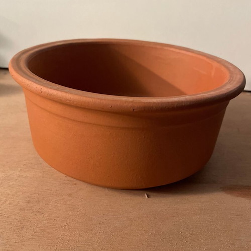 Deroma Italy terracotta pot without hole 19cm diameter x 8cm height No1 new