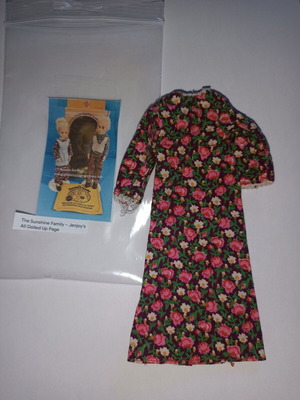 Sunshine Family Grandma vintage dress used, collectible doll clothes