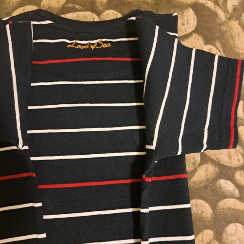 Mayoral striped t-shirt 122 cm (7 years) used, blue