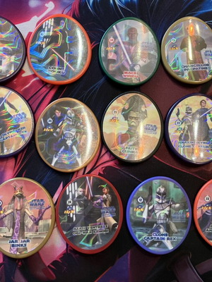 Star Wars The Clone Wars Blix Tazos holographic set, like new, 14 pcs