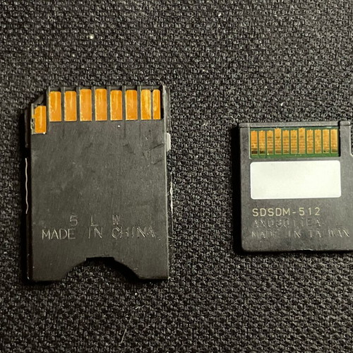 MiniSD memory card with adapter like new, 512 MB
