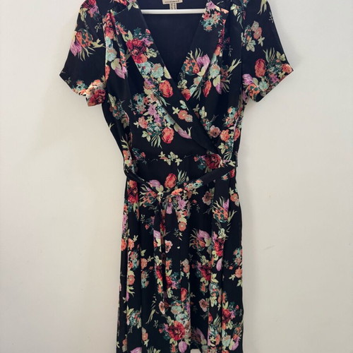 Lindy Bop floral dress like new, black with colorful flowers