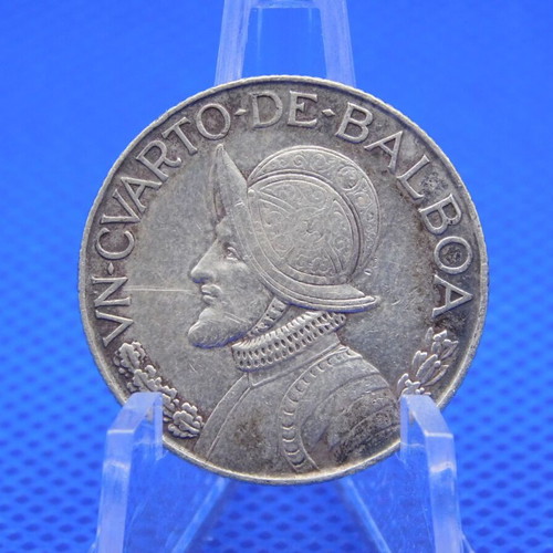 Panama 1/4 Balboa 1962 Silver Coin used, 90% silver