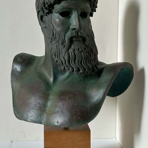 Bust Head of Zeus or Poseidon of Artemision like new, official plaster cast