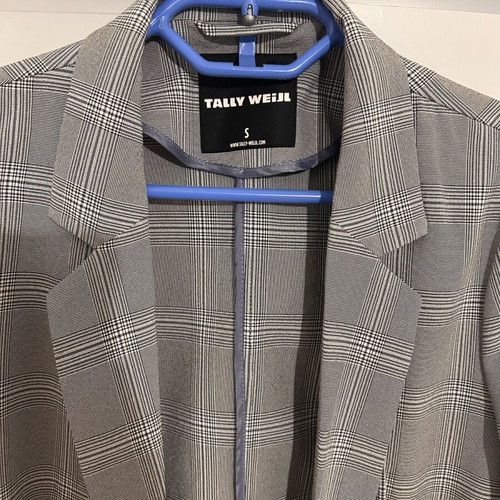 Checked unlined jacket S/M like new, gray Tally Weijl