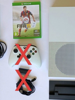 Xbox One S 2TB μεταχειρισμένο με κάθετη βάση και 4 παιχνίδια