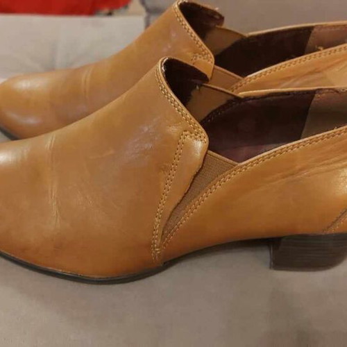 Tamaris leather anatomical shoes like new, tan size 39