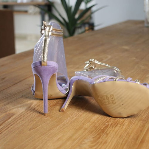 Primadonna Collection lilac and gold pumps new