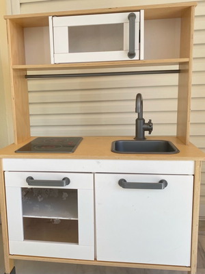 IKEA Duktig Kids Kitchen used, wooden with signs of use