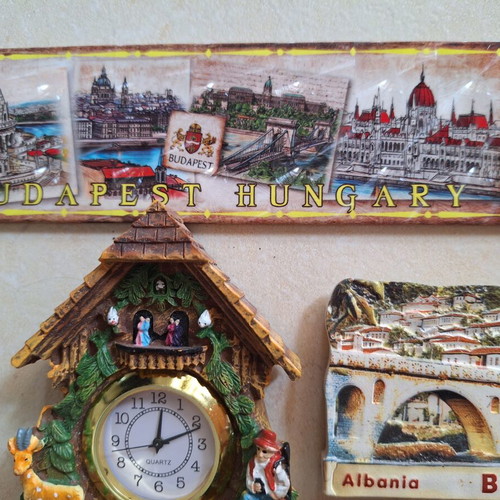Set of five fridge magnets from abroad