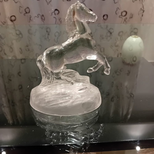 Crystal decorative horse from Cristal d'Arques 1975, like new