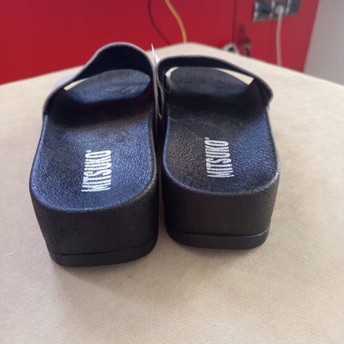 Mitsuko platform women's slippers new, narrow fit, black and grey
