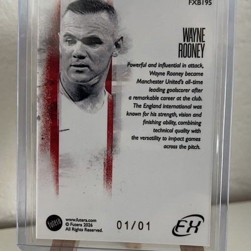 2026 Futera FX Wayne Rooney The Greats 1/1 Football Card