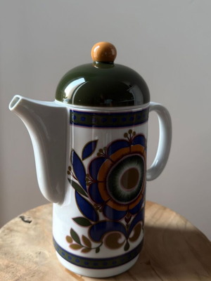 Schirnding Bavaria vintage coffee or tea pot, 1970s retro porcelain