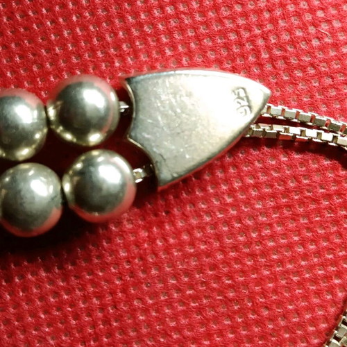 Silver 925 komboloi with semiprecious stones, like new