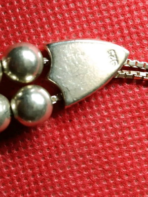 Silver 925 komboloi with semiprecious stones, like new