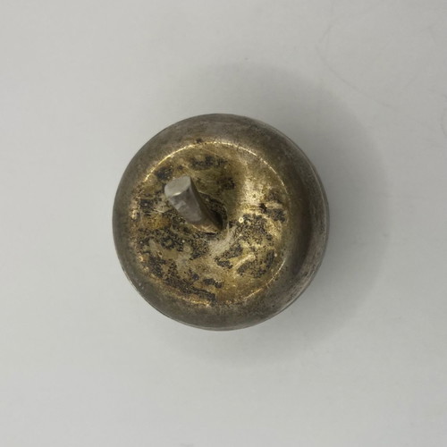 Small silver-plated apple-shaped case used