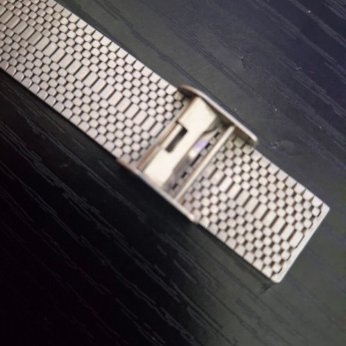 Q&Q Quartz men's watch used, silver with black dial