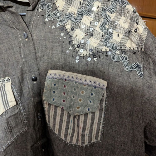 Paul Ropp shirt with embroidery used, size up to large
