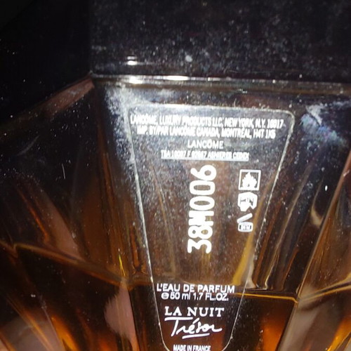 Lancôme La Nuit Trésor Eau de Parfum 50ml bottle, used ~25ml left