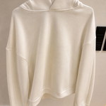 Zara white unisex hoodie sweatshirt, size L