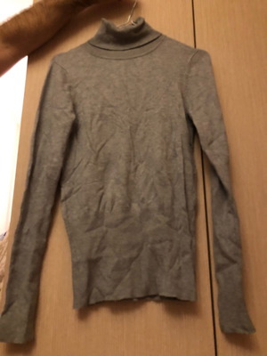 Bershka knitted turtleneck gray size M