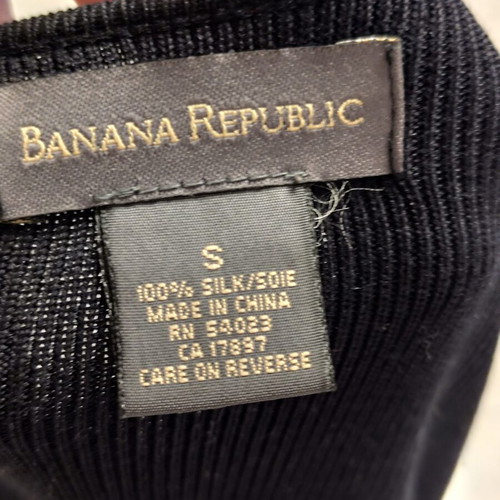 Banana Republic silk cardigan black size S like new