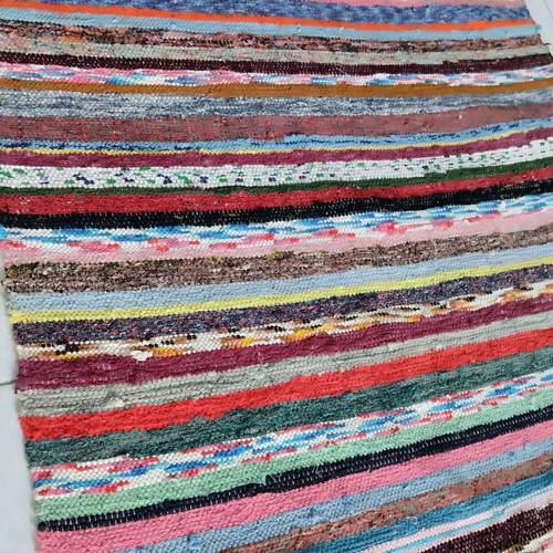 Cotton traditional woven rug new 350x90 cm