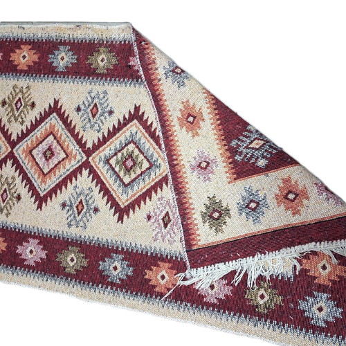 Vintage Bulgarian handwoven wool rug used, 160×75 cm