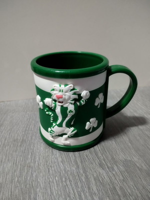 Panathinaikos mug like new with embossed clovers and Panatha
