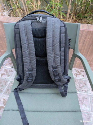 Tumi Davis Alpha Bravo business backpack used, black and gray