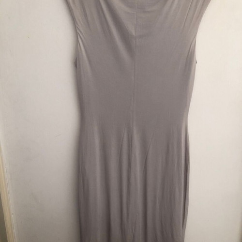 Biancoghiaccio fitted draped dress gray used, size M