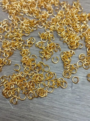 Metal 5mm Open Jump Rings Pack of 650 Gold Color New